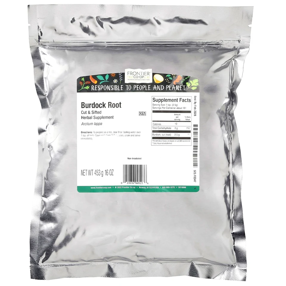 Корень лопуха Frontier Co-op Cut & Sifted, 453 г