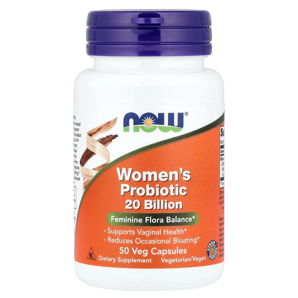 Пробиотик NOW Foods Woman's, 20 Billion, 50 растительных капсул