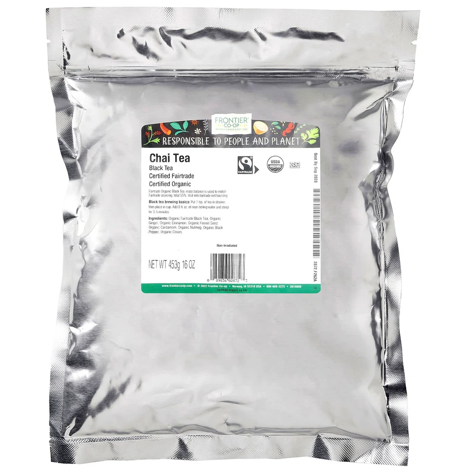Чай Frontier Co-op Organic Black Chai, 453 г