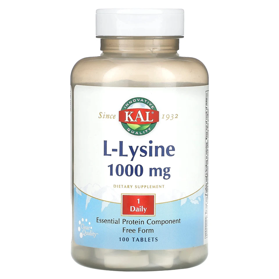 L-лизин KAL L-Lysine, 1000 мг, 100 таблеток