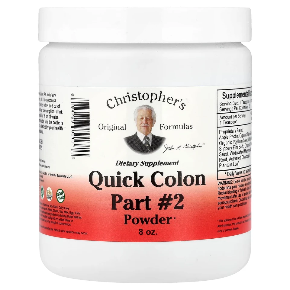 Порошок Christopher's Original Formulas Quick Colon Part #2, 8 унций