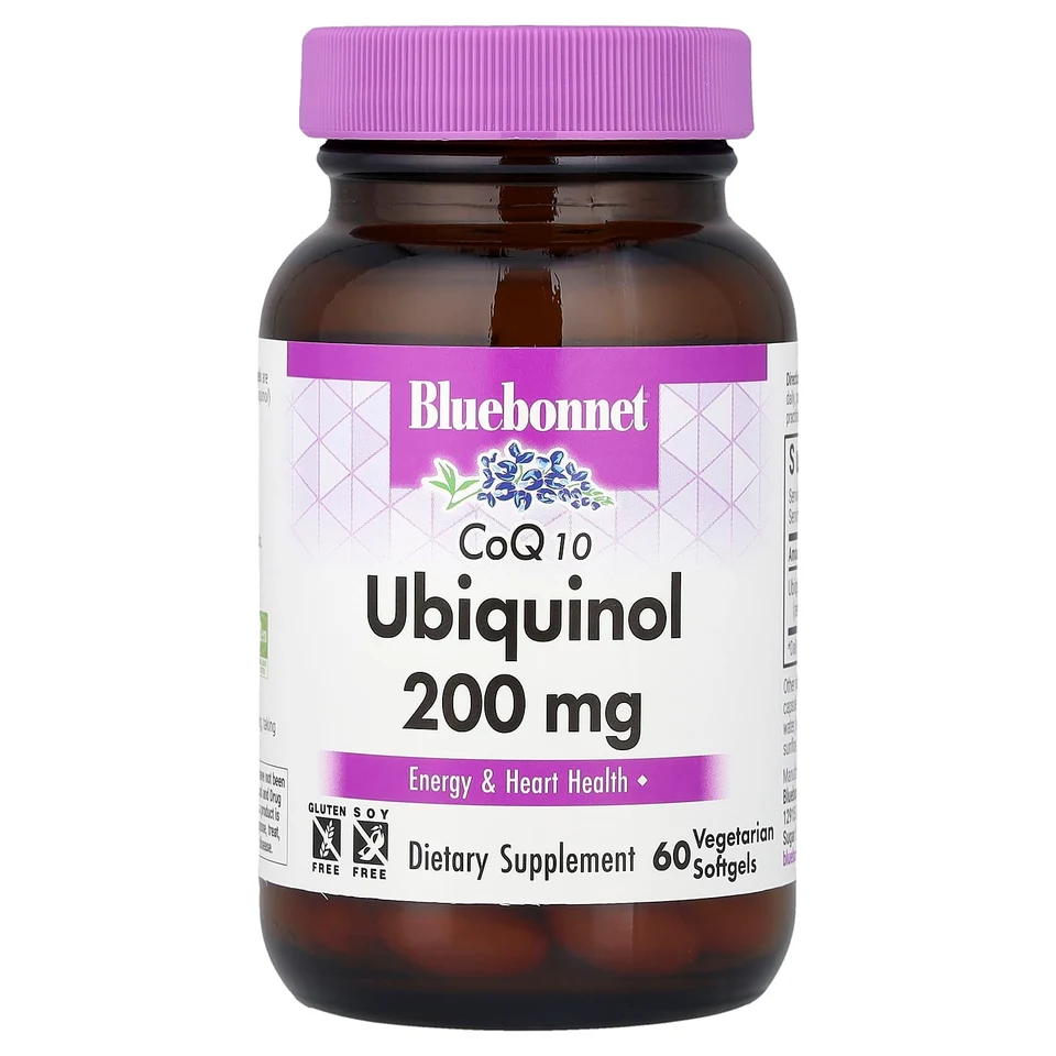 Коэнзим Q10 убихинол Bluebonnet Nutrition, 200 мг, 60 мягких капсул