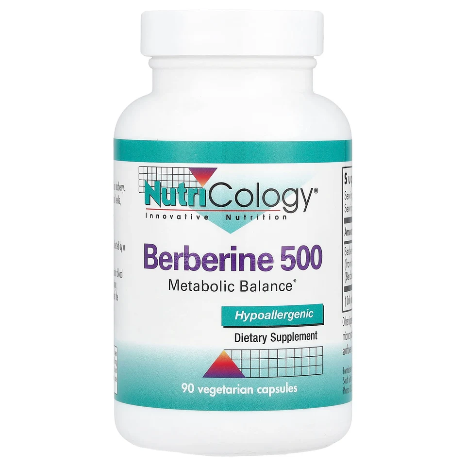 Берберин Nutricology 500, 500 мг, 90 растительных капсул