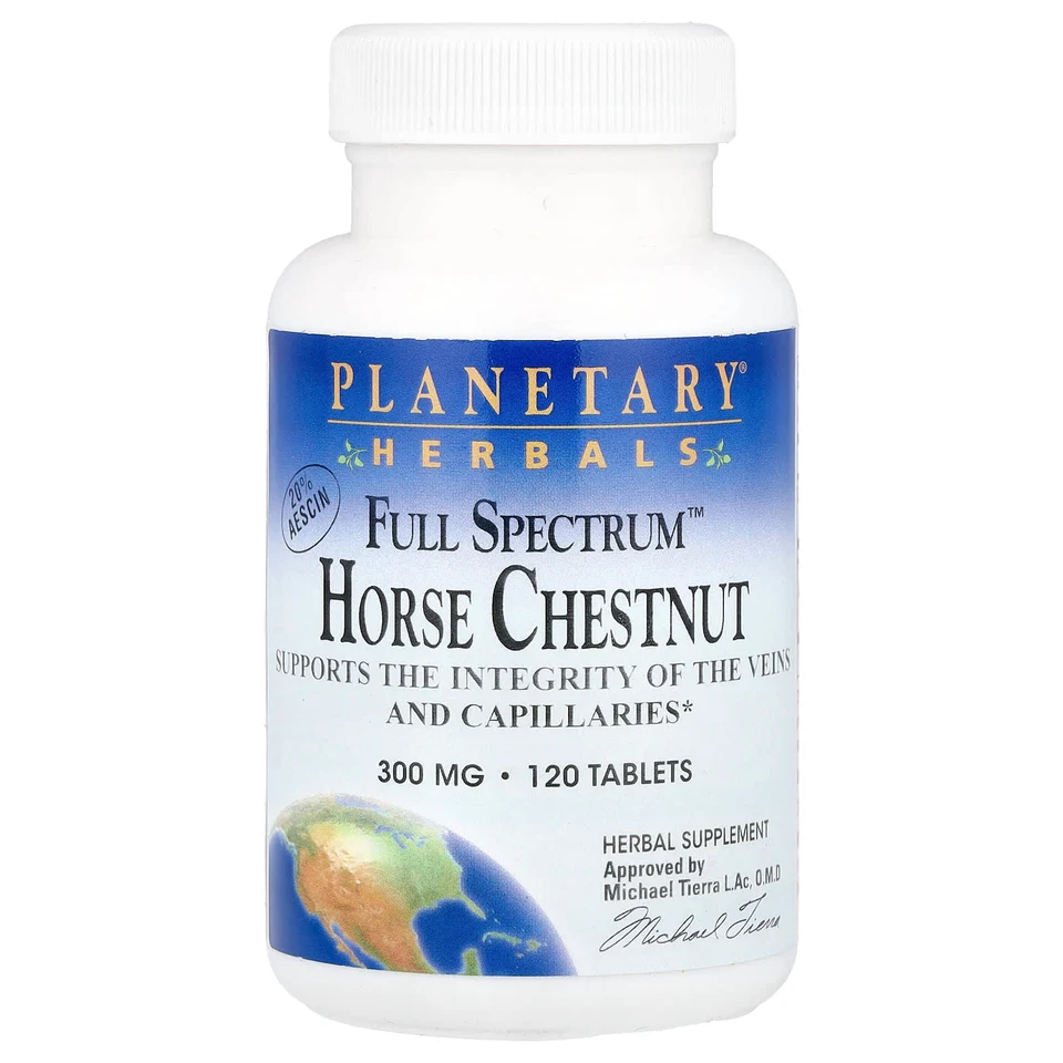 Конский каштан Planetary Herbals Full Spectrum™, 120 таблеток