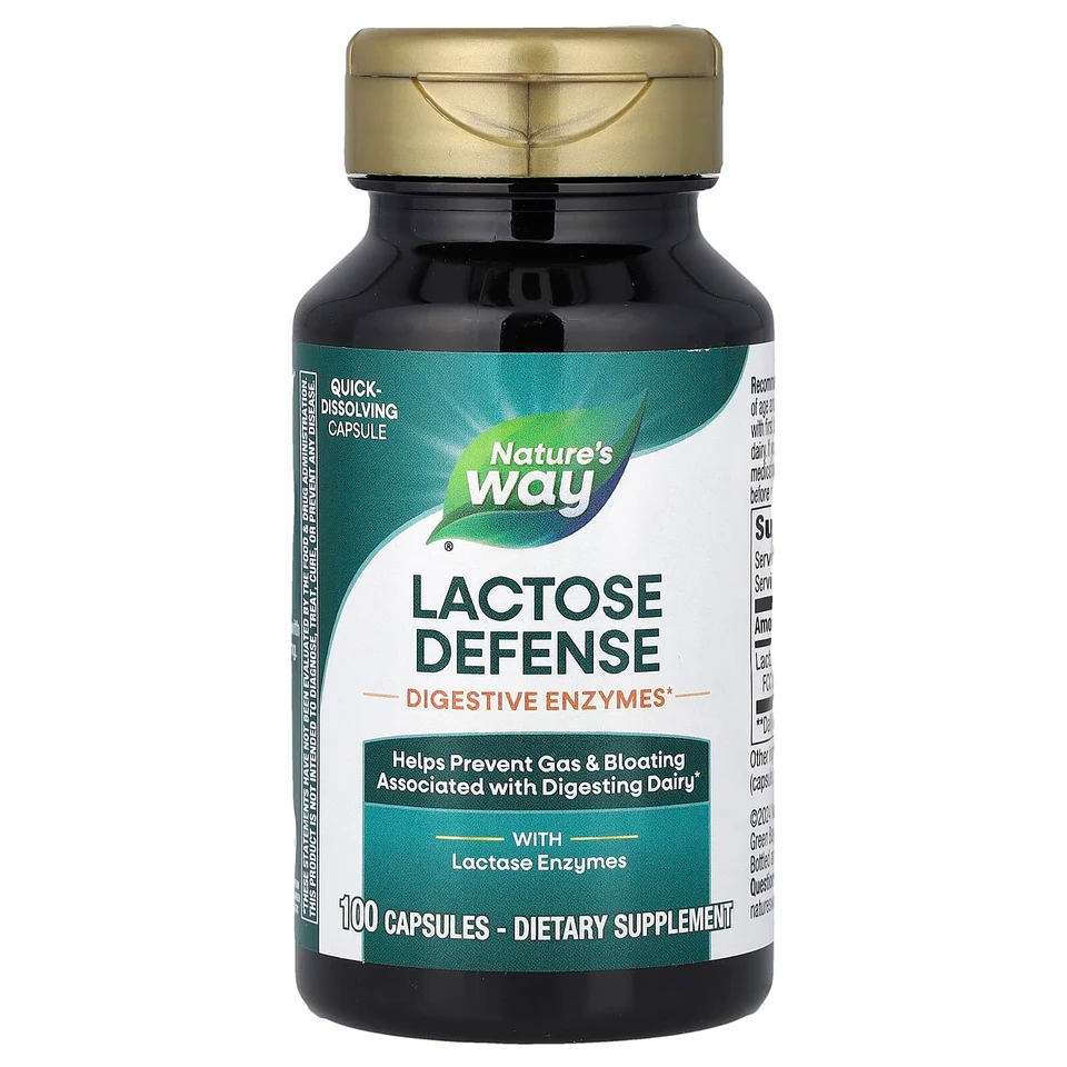 Лактоза Nature's Way Lactose Defense, 230 мг, 100 капсул