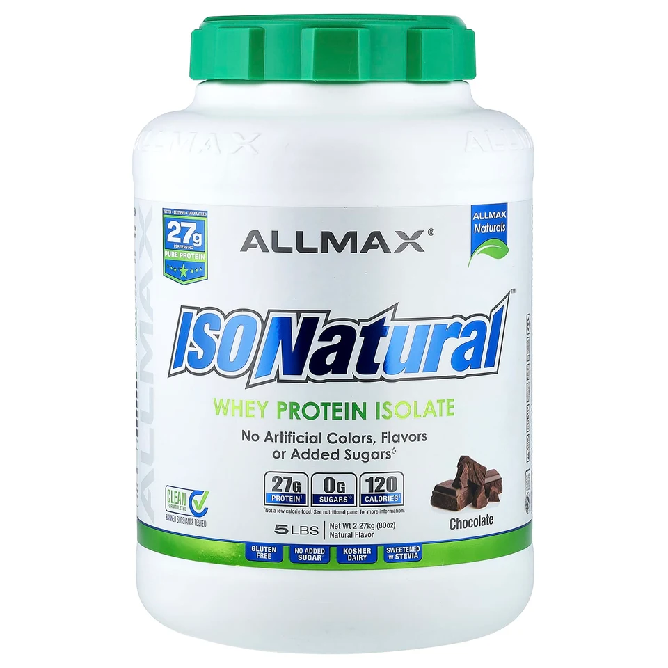 Сывороточный протеин ALLMAX ISONatural™ Isolate, вкус «шоколад», 2.27 кг