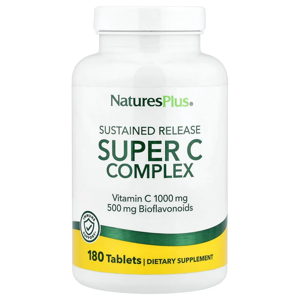 Комплекс NaturesPlus Super C, пролонгированное высвобождение, 180 таблеток