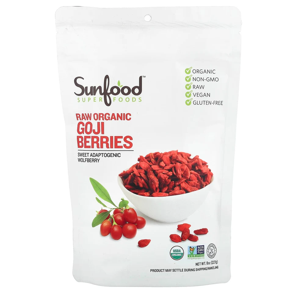 Ягоды годжи Sunfood Raw Organic, 227 г