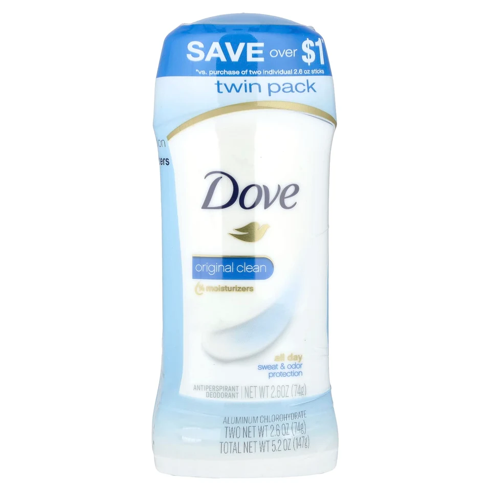 Антиперспирант Dove Deodorant Original Clean 2 Pack, 74 г