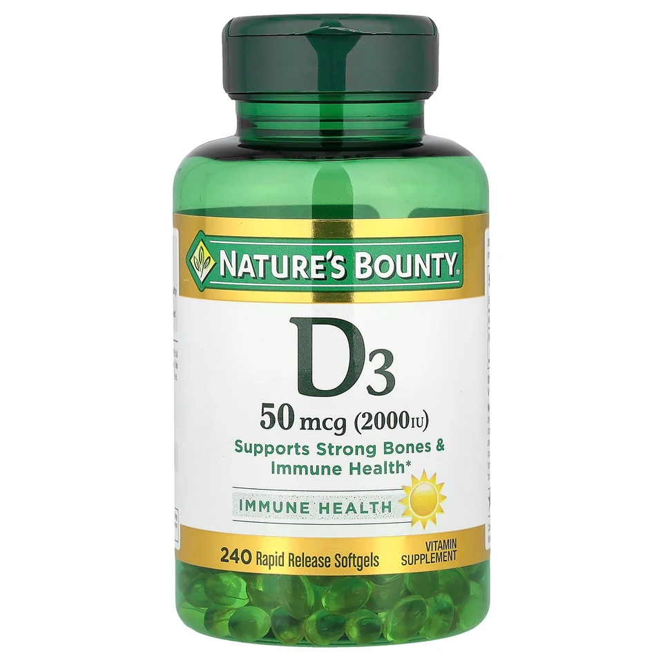 Витамин D3 Nature's Bounty 240 Rapid Release, 50 мкг (2000 МЕ), мягкие капсулы