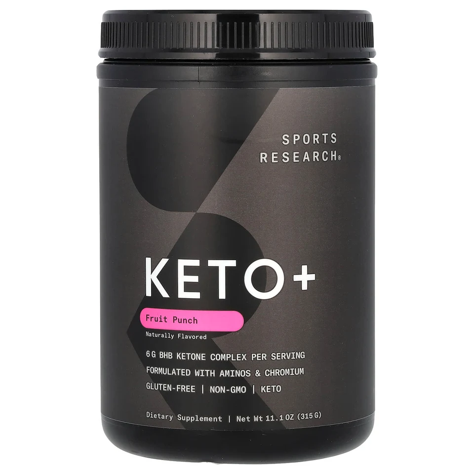 Sports Research Keto+, вкус «фруктовый пунш», 315 г