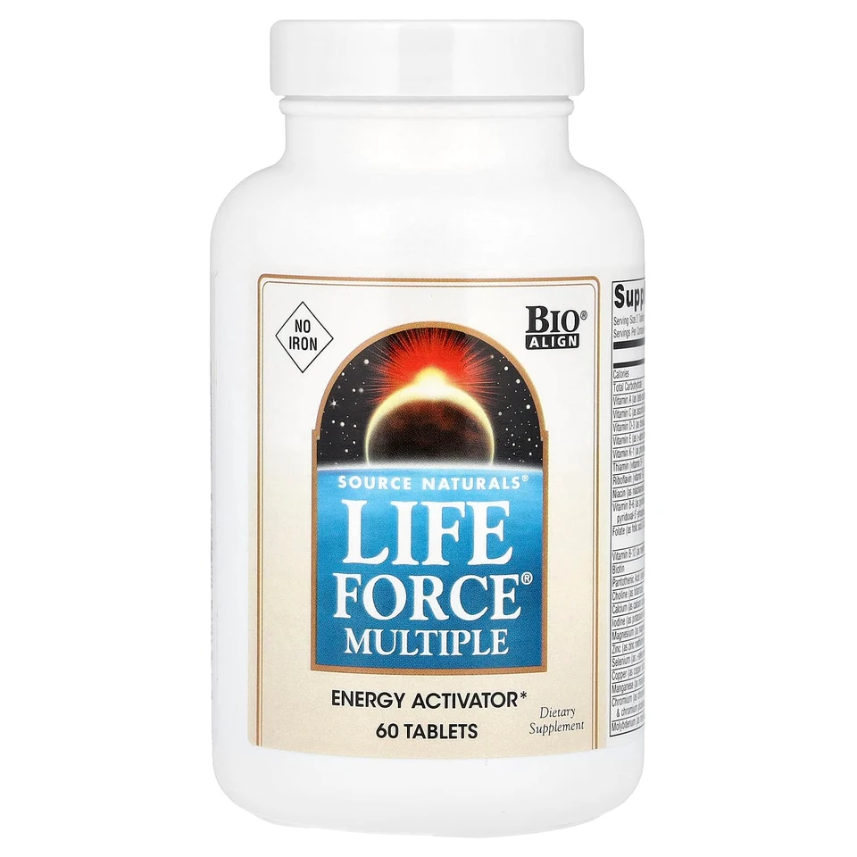 Комплекс Source Naturals Life Force Multiple, без железа, 60 таблеток