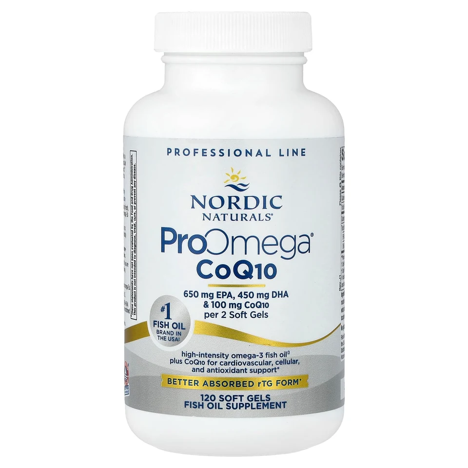 Коэнзим Q10 Nordic Naturals ProOmega®, 120 мягких капсул