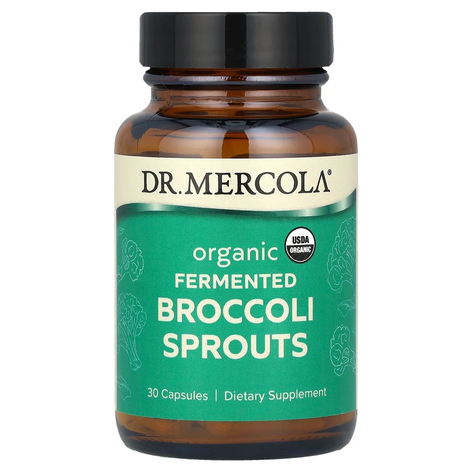 Ферментированные органические ростки брокколи Dr. Mercola, 30 капсул