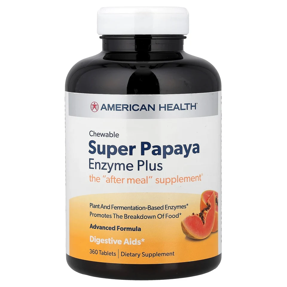Фермент American Health Chewable Super Papaya Plus, 360 таблеток