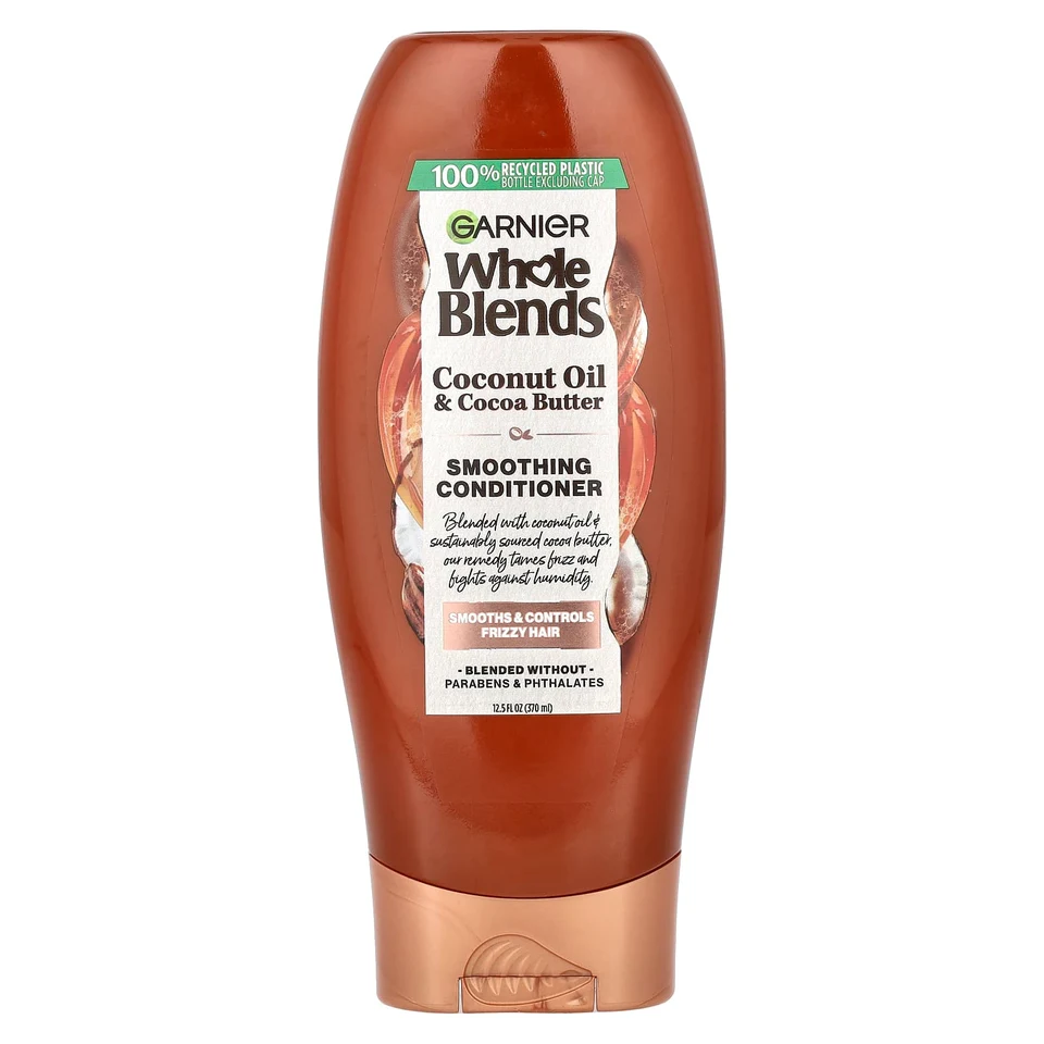 Кондиционер Garnier Whole Blends Smoothing Coconut Oil & Cocoa Butter, 370 мл