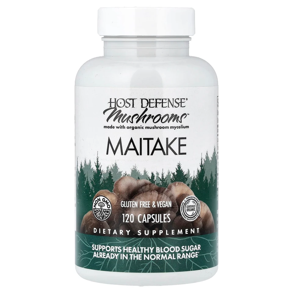 Грибной комплекс Host Defense™, майтаке, 0.5 г, 120 капсул