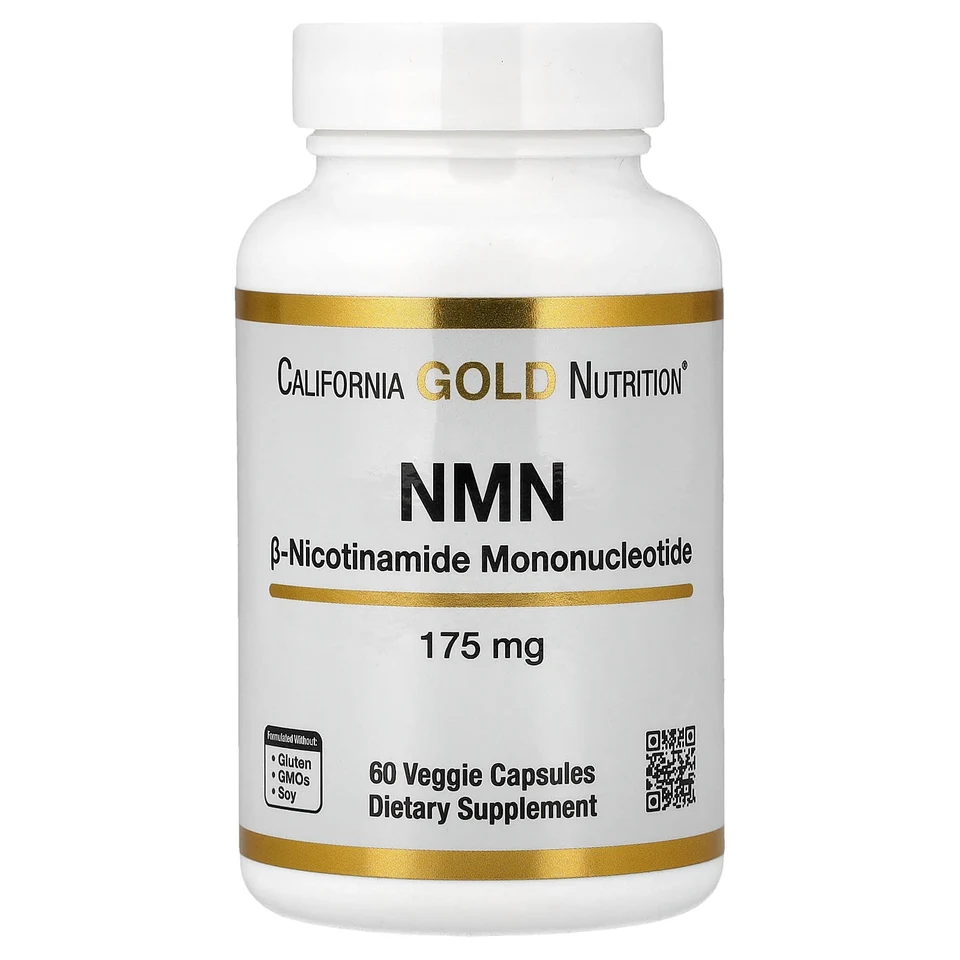 NMN California Gold Nutrition, 175 мг, 60 растительных капсул