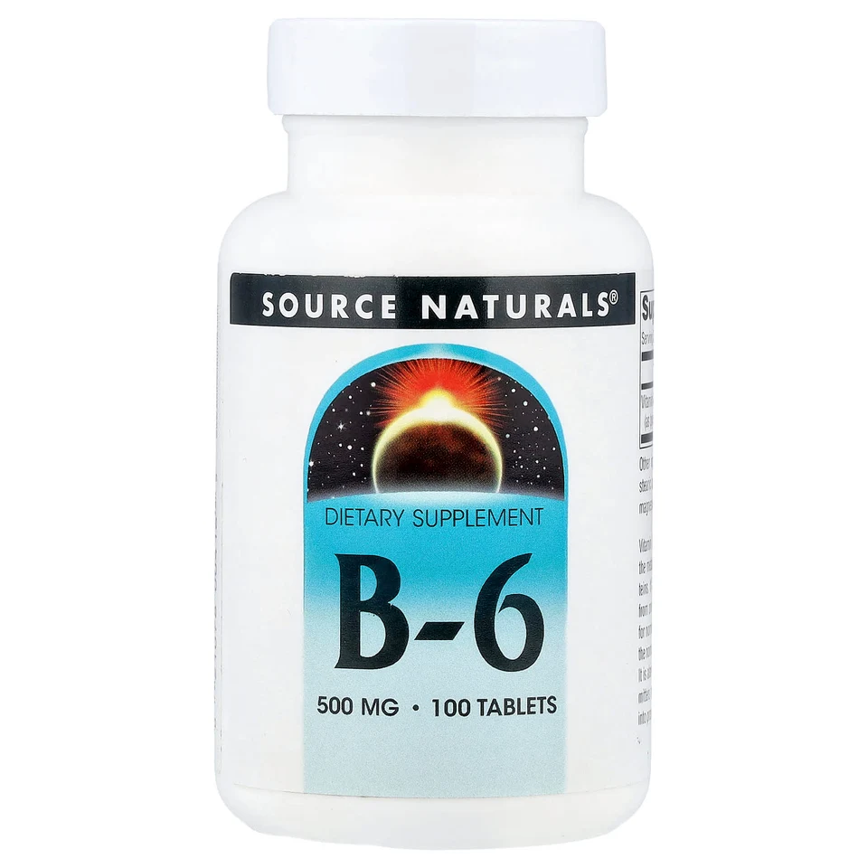 Витамин B6 Source Naturals, 500 мг, 100 таблеток