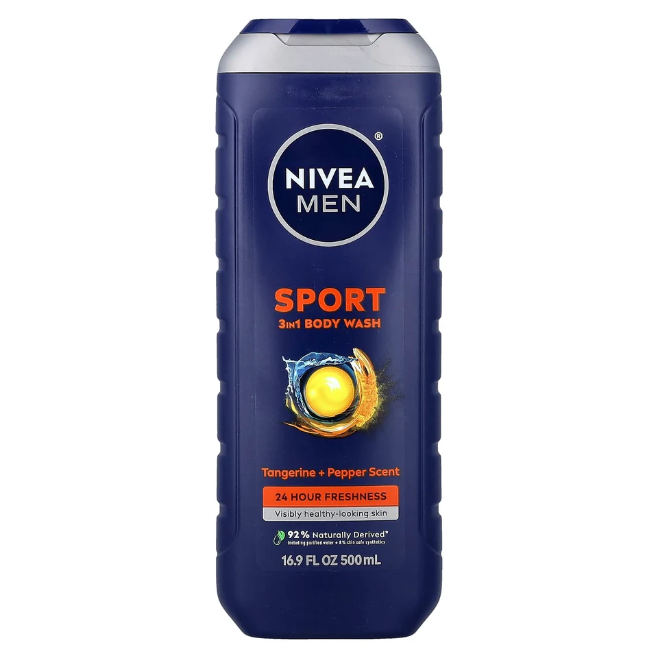 Гель для душа Nivea Men Sport 3 in 1, аромат «Tangerine Pepper», 500 мл