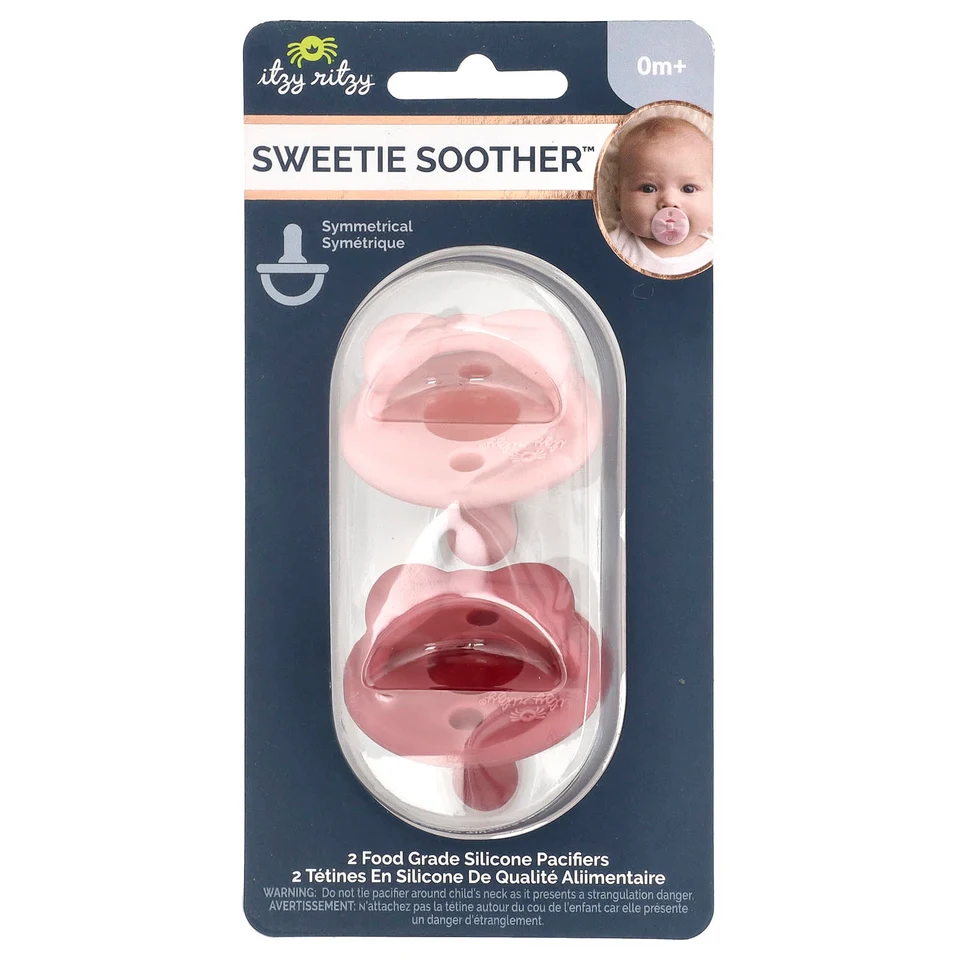 Соска Itzy Ritzy, 2 штуки, силиконовая, 0+ месяцев, с бантом