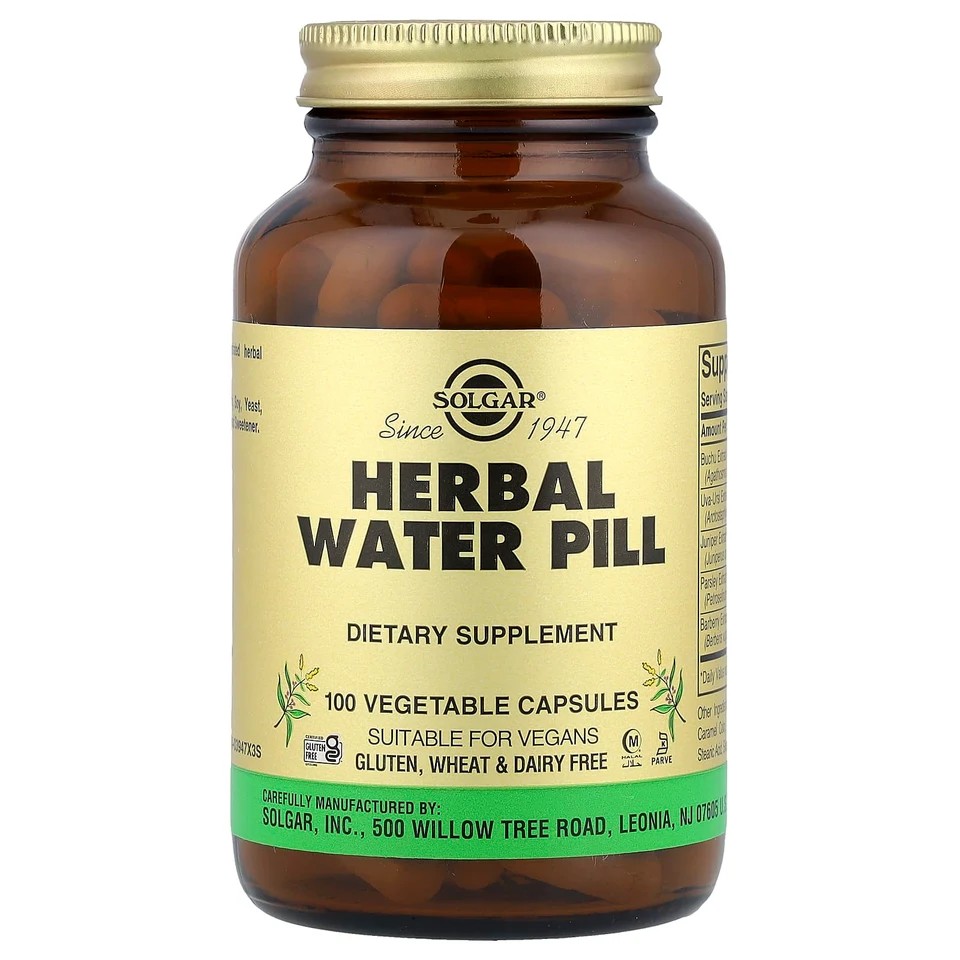 Растительный комплекс Solgar Herbal Water Pill, 100 растительных капсул