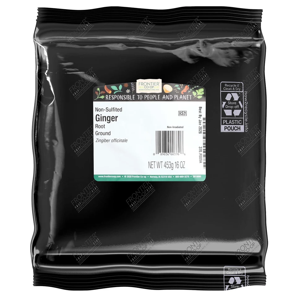 Имбирь Frontier Co-op Ground Root Non-Sulfited, 453 г