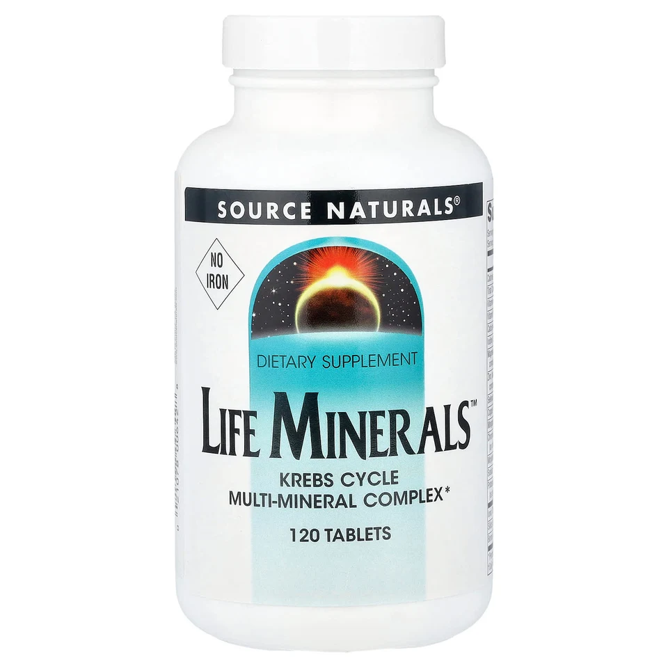 Минерал Source Naturals Life™ No Iron, 120 таблеток