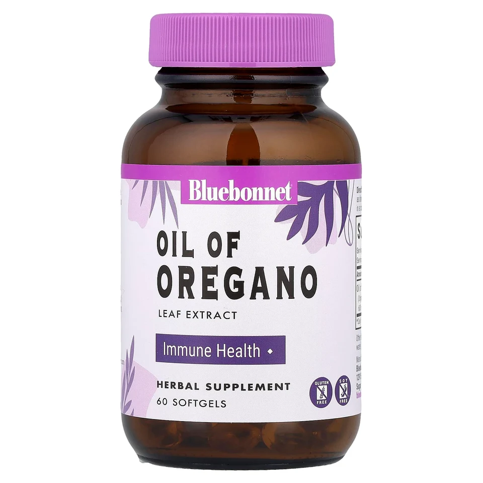 Орегано Bluebonnet Nutrition Leaf Extract, 150 мг, 60 мягких капсул