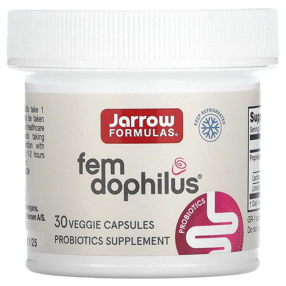 Пробиотик Jarrow Formulas Vegan Fem, 5 млрд КОЕ, 30 растительных капсул
