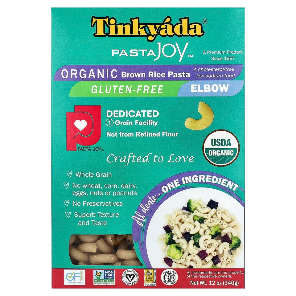 Паста Tinkyada Organic Brown Rice, Elbow, 340 г