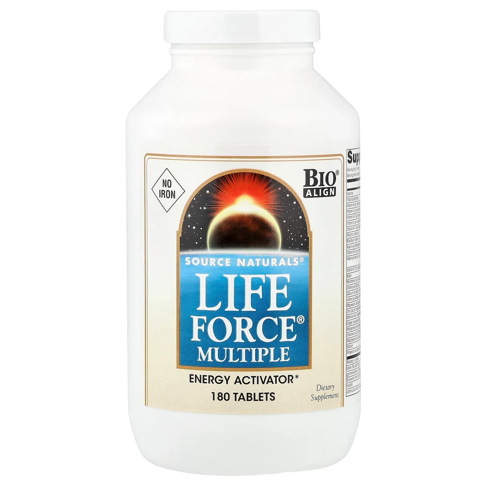 Комплекс Source Naturals Life Force Multiple, без железа, 180 таблеток