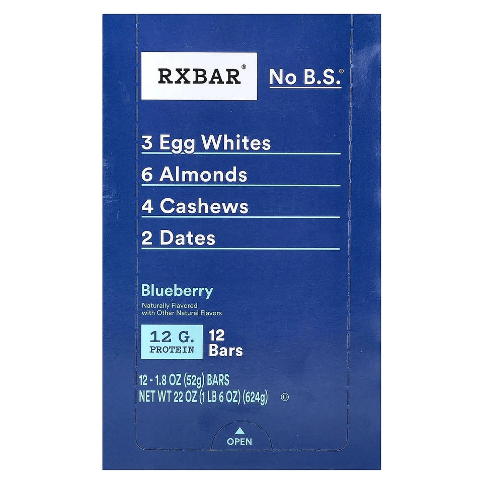 Протеиновый батончик RXBAR, вкус «черника», 52 г, 12 шт.