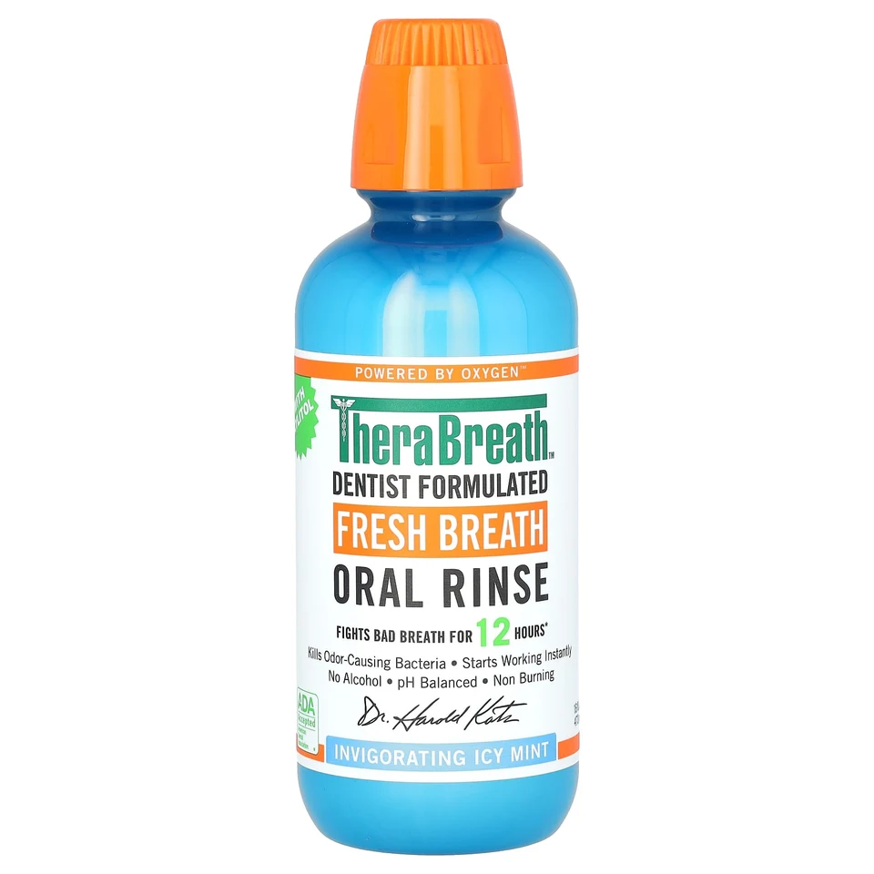 Полоскание для рта TheraBreath, 473 мл (16 fl oz), освежающий мятный вкус