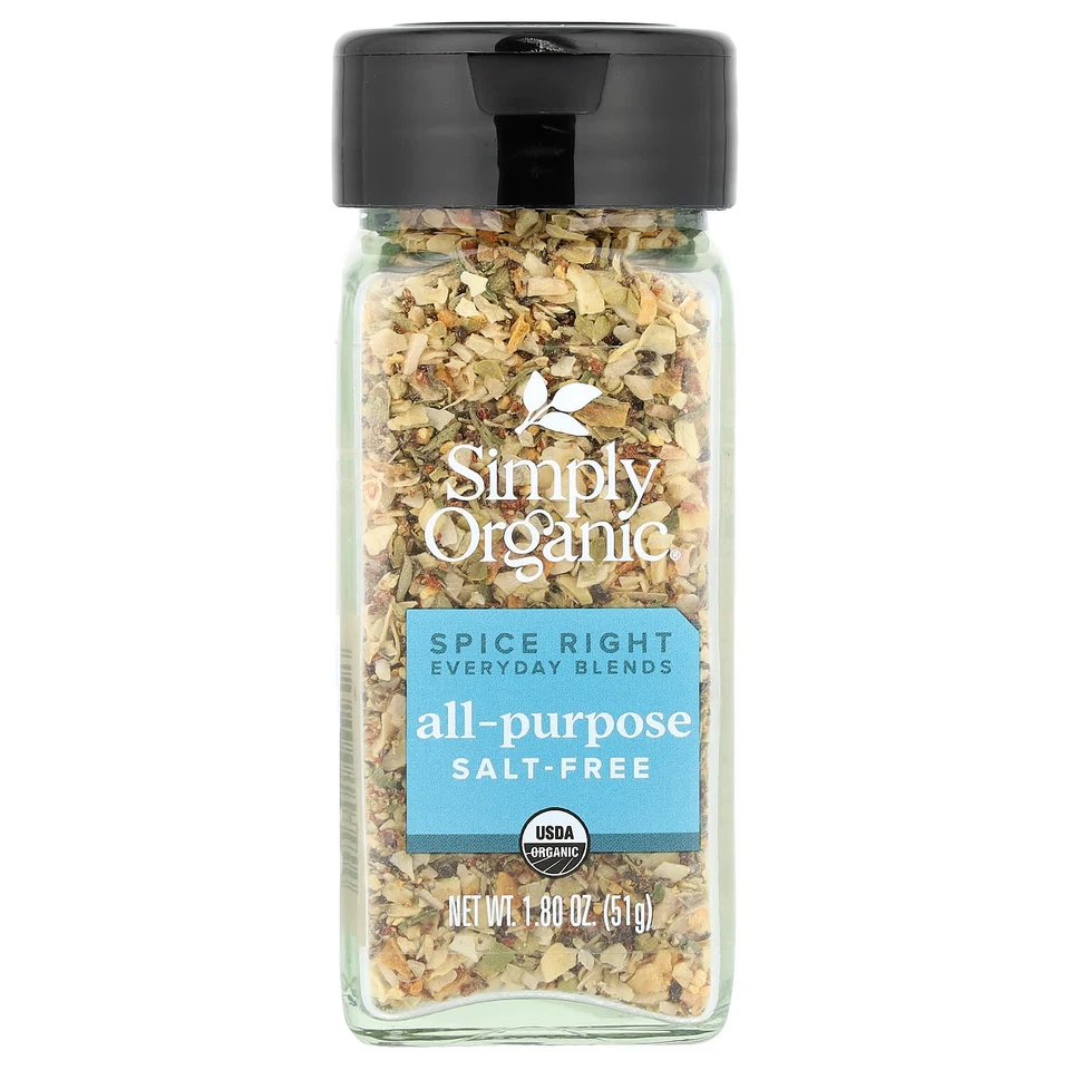 Универсальная смесь приправ Simply Organic Spice Right Everyday Blends, без соли, 51 г