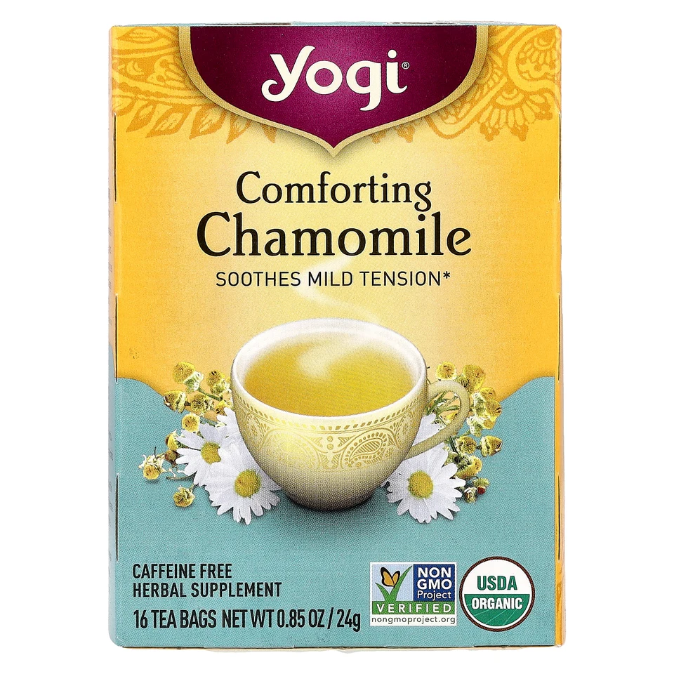 Чайные пакетики Yogi Tea Comforting Chamomile 16, без кофеина, 24 г
