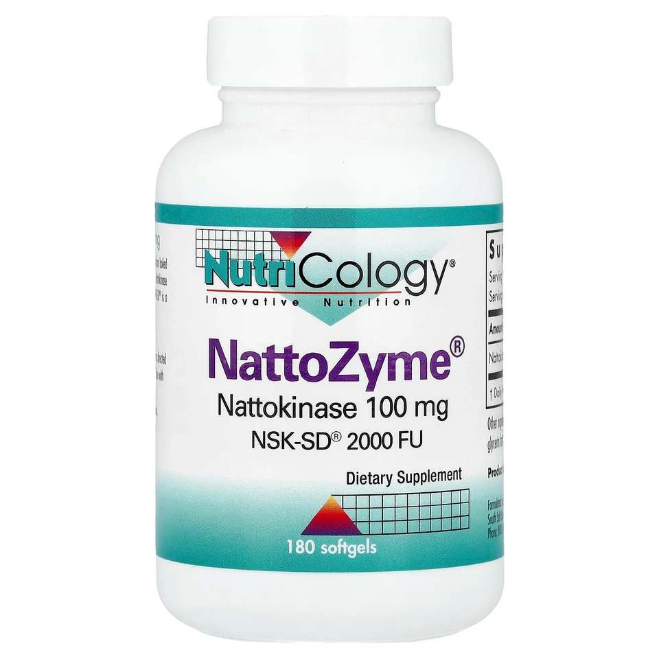 Ферментный комплекс NattoZyme Nutricology®, 100 мг, 180 мягких капсул
