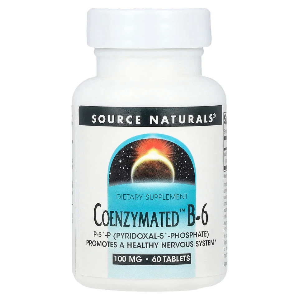 Витамин B6 Source Naturals Coenzymated™ B-6, 100 мг, 60 таблеток