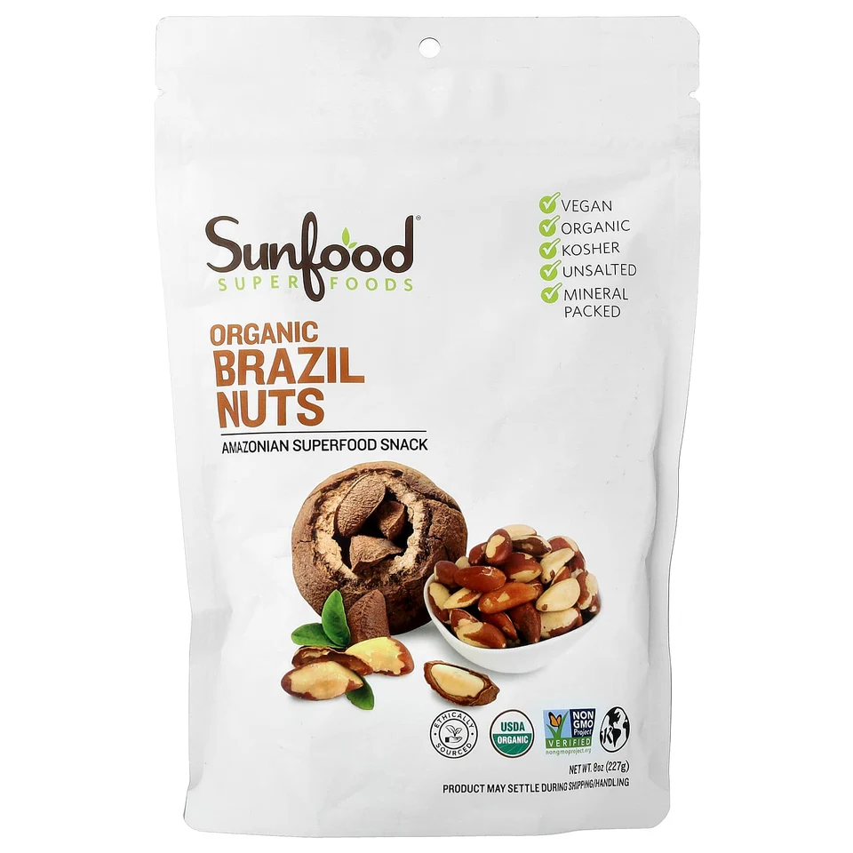 Бразильские орехи Sunfood, 227 г