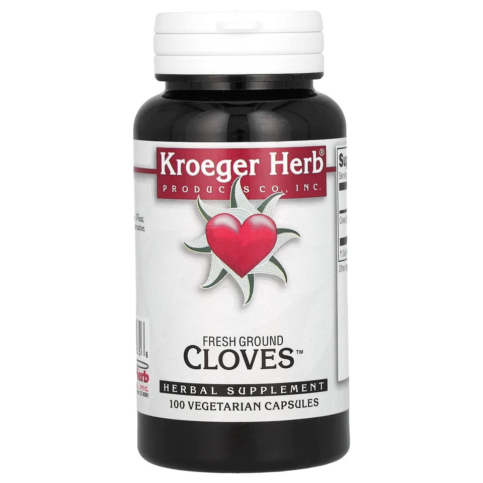 Гвоздика (специя) Kroeger Herb Co Fresh, 450 мг, 100 растительных капсул