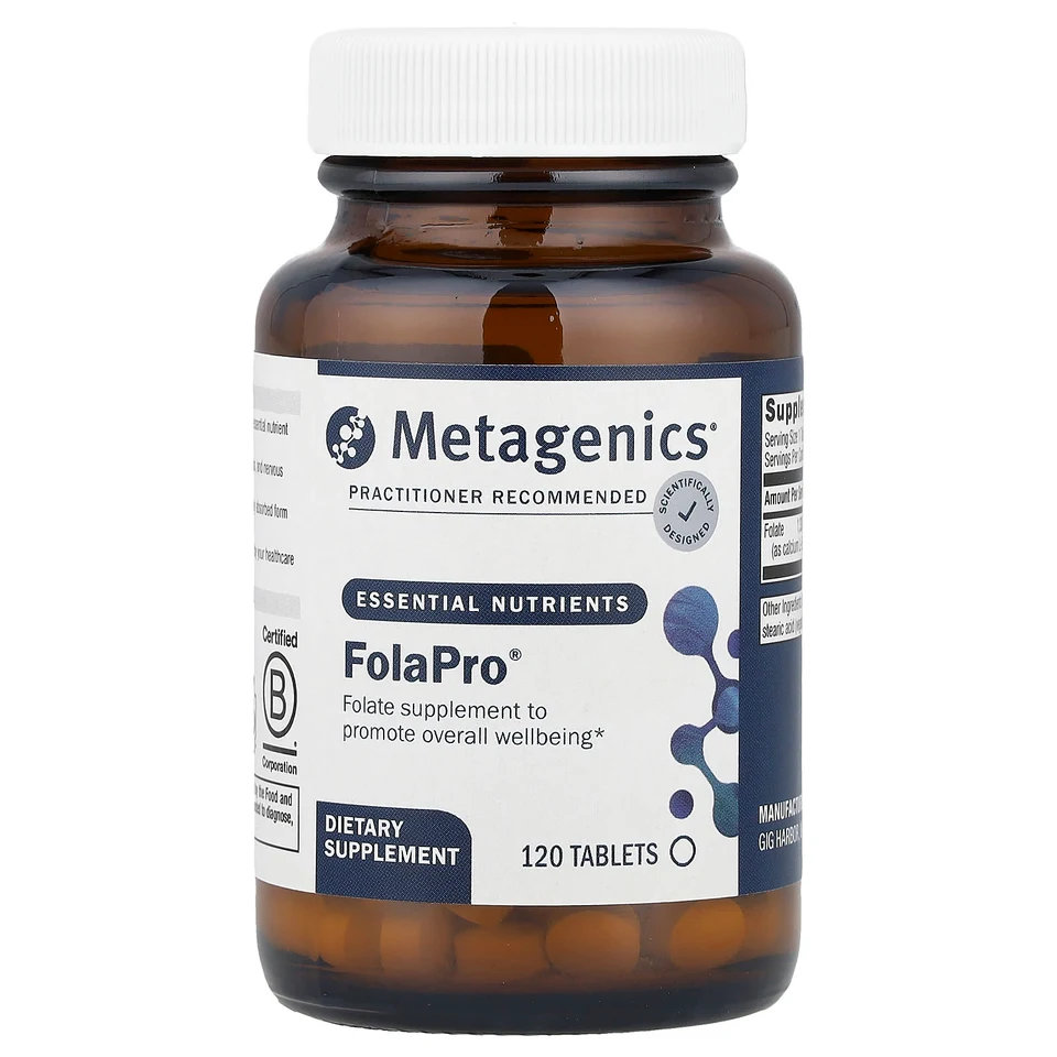 Фолиевая кислота Metagenics, 1,330 мкг, 120 таблеток