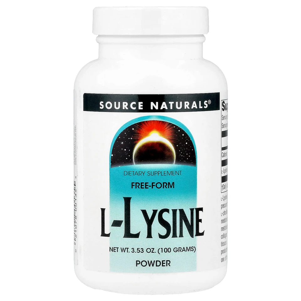 L-лизин Source Naturals L-Lysine Powder, 100 г, порошок