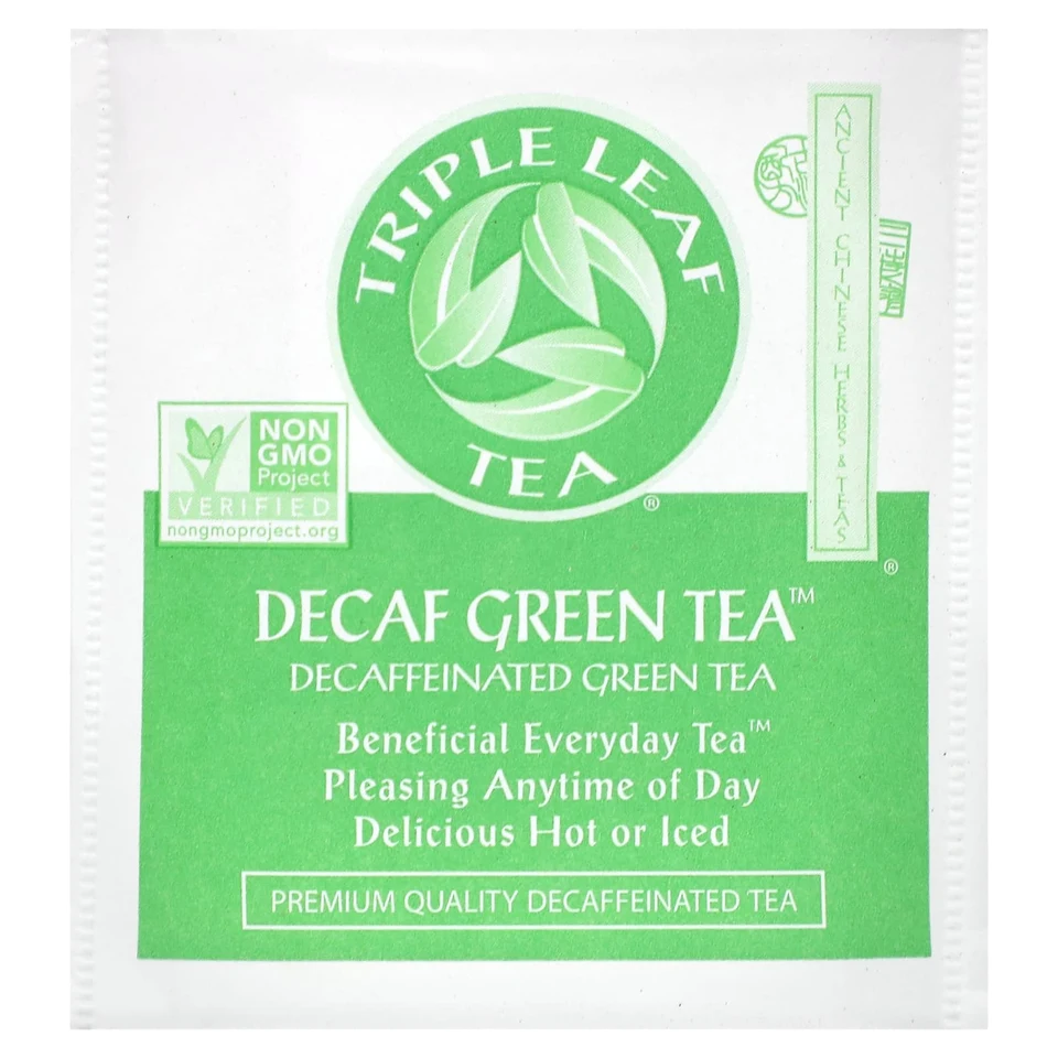 Зеленый чай Triple Leaf Tea Decaf 20 Tea Bags, 38 г, чайные пакетики