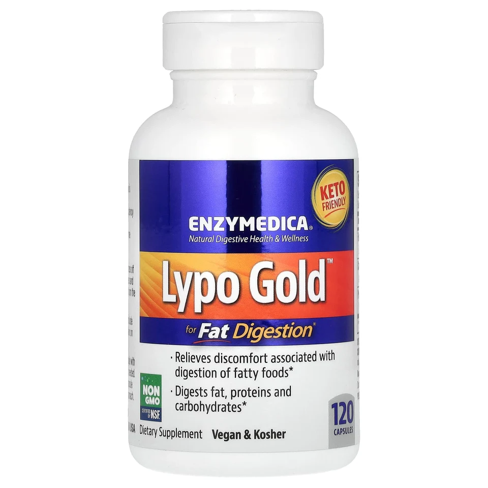 Ферментный комплекс для переваривания жиров Enzymedica For Fat Digestion, 120 капсул