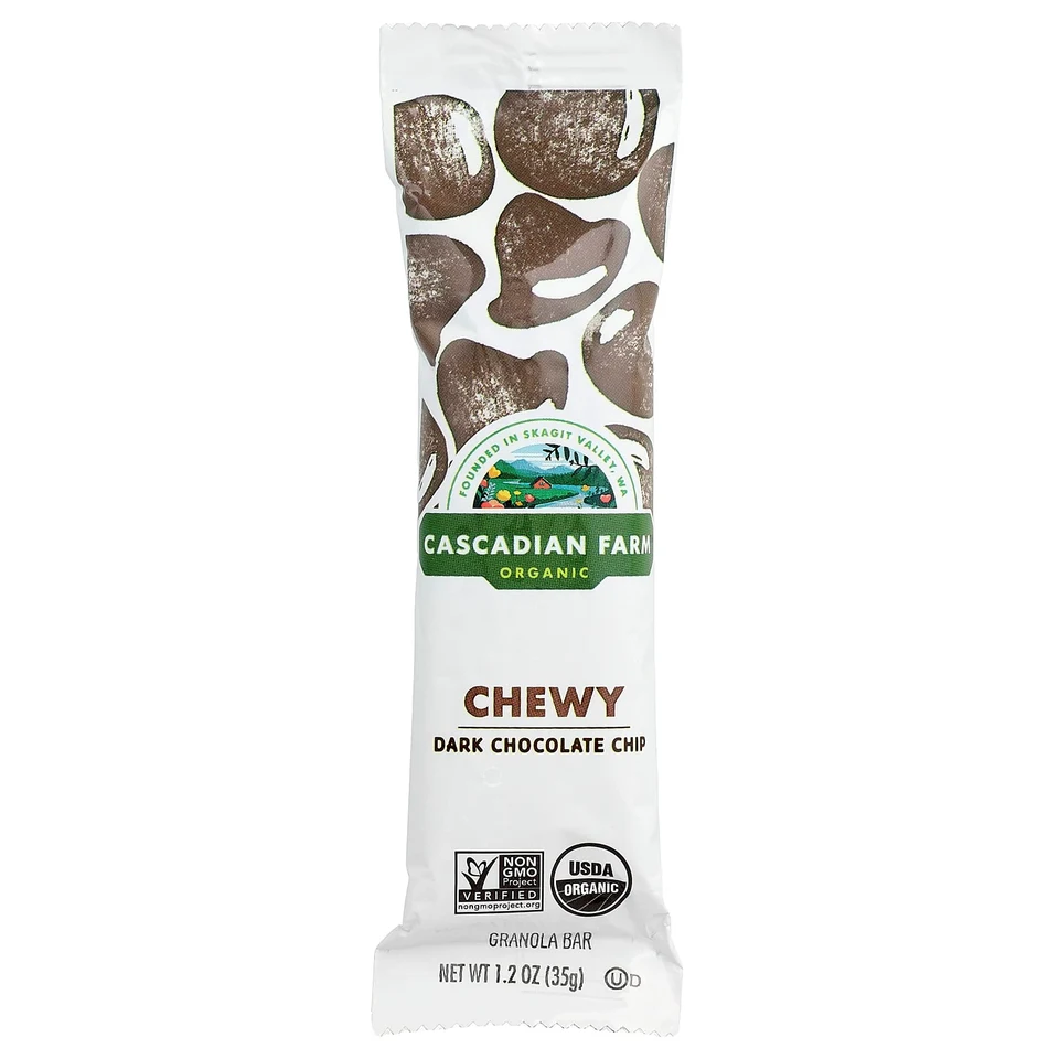 Темный шоколад Cascadian Farm Organic Chewy Granola Bars Chip, 35 г, 6 шт., батончик