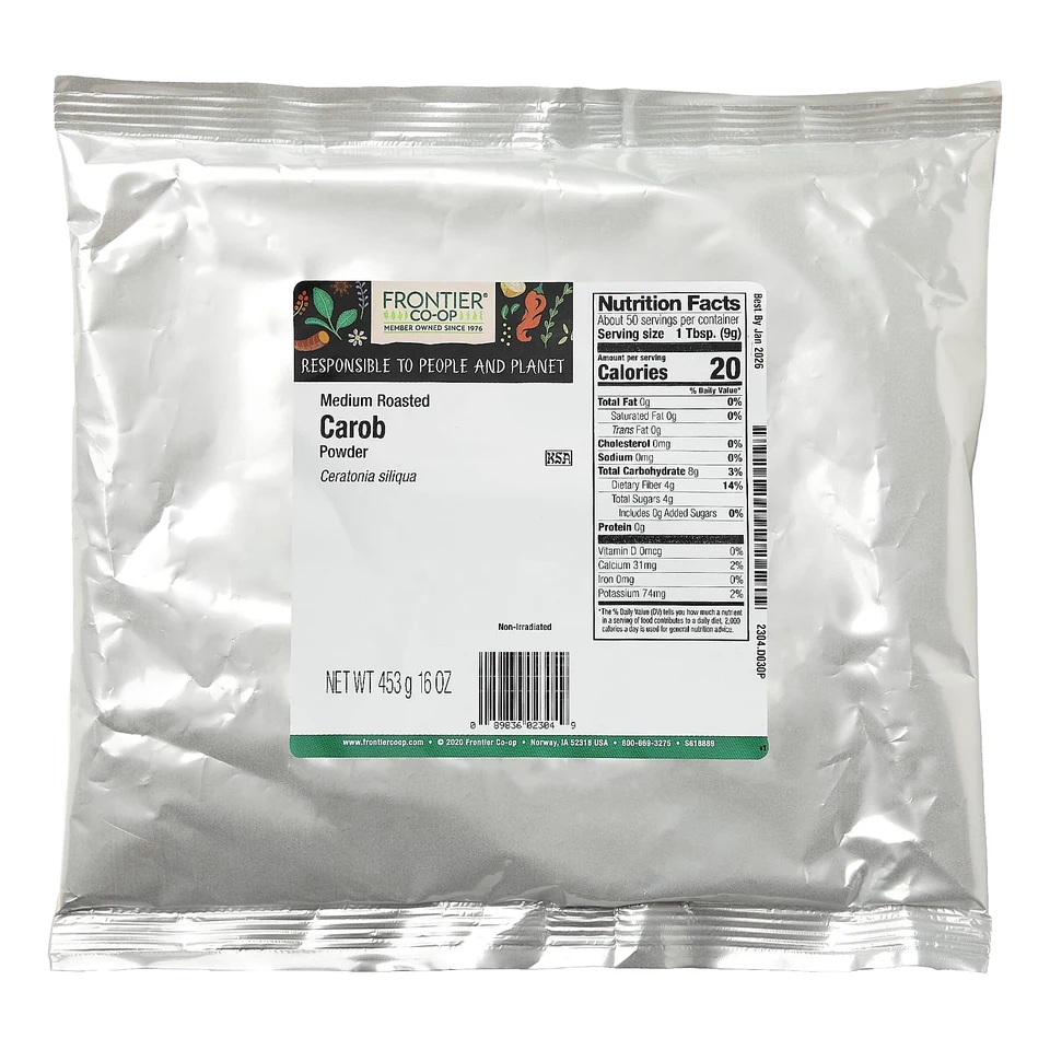 Порошок Frontier Co-op Medium Roasted Carob, 453 г
