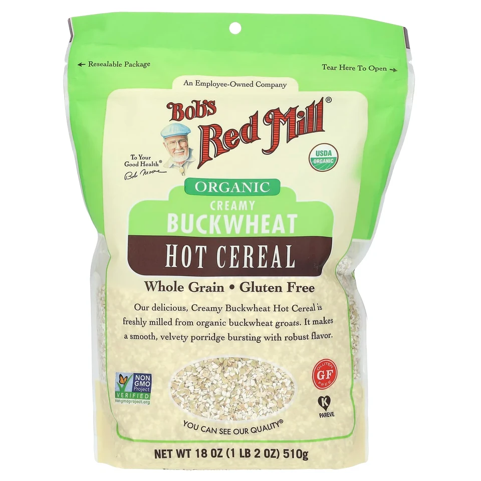 Хлопья Bob's Red Mill Organic Creamy Buckwheat Hot Whole Grain, 510 г