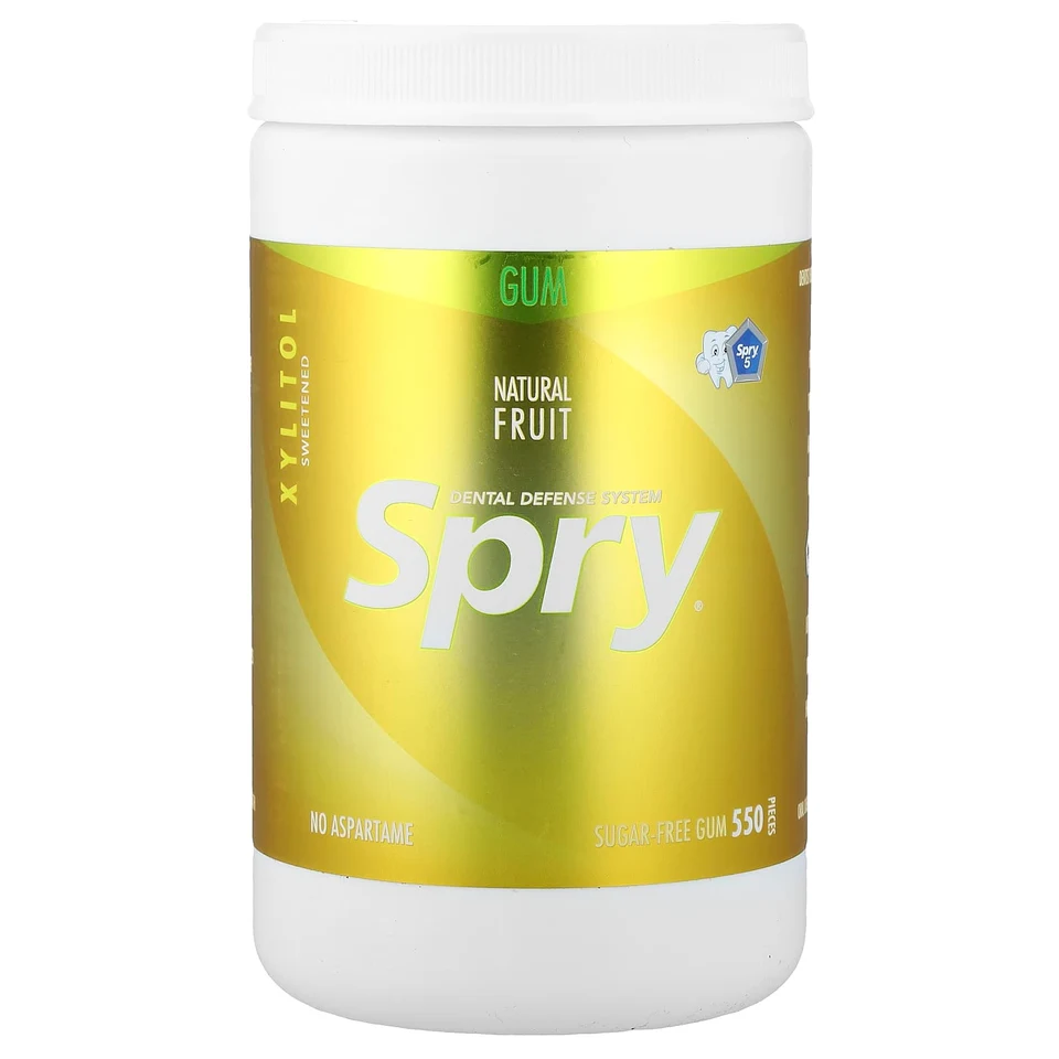 Жевательная резинка Spry без сахара Xlear Spry®® Chewing Gum Natural Fruit 550 Pieces, без сахара