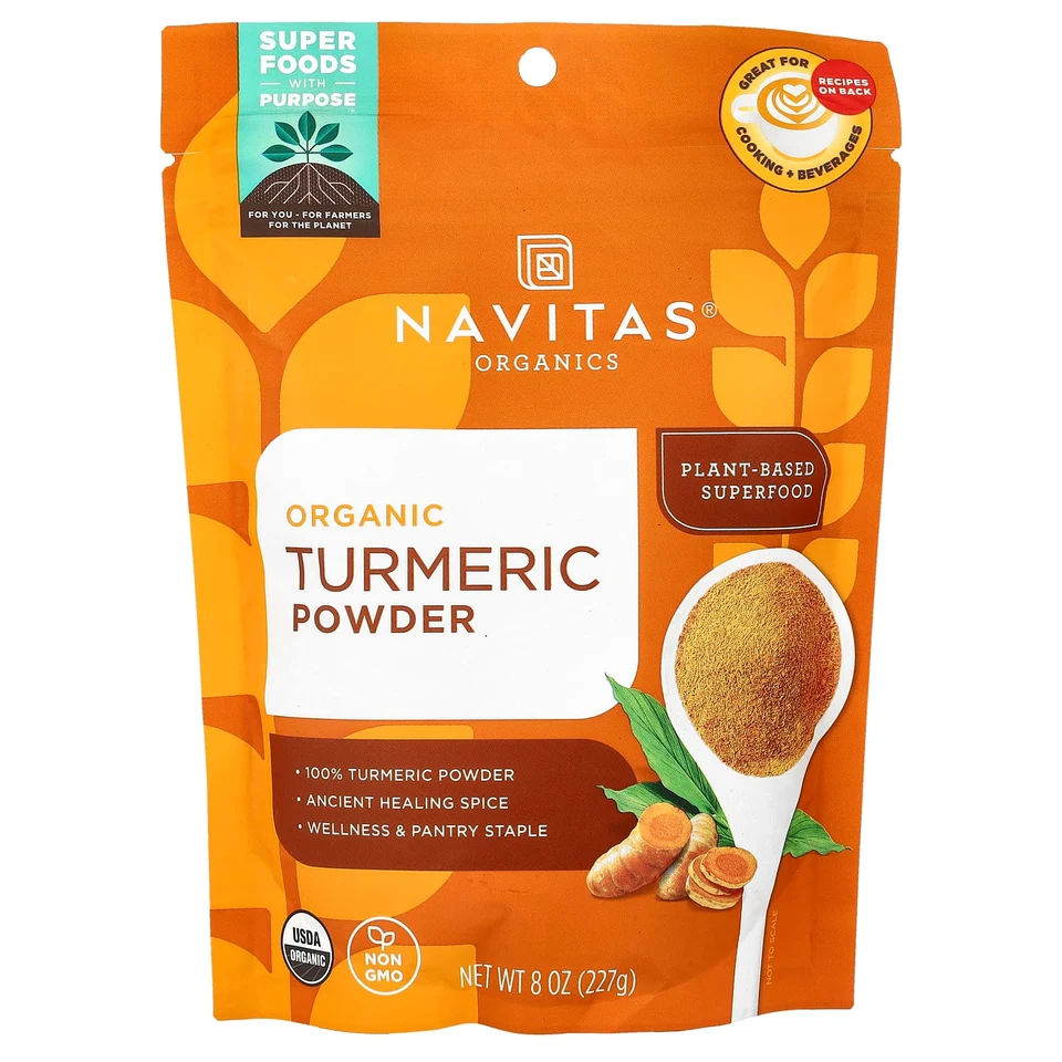 Куркума Navitas Organics Organic Powder, 227 г, порошок