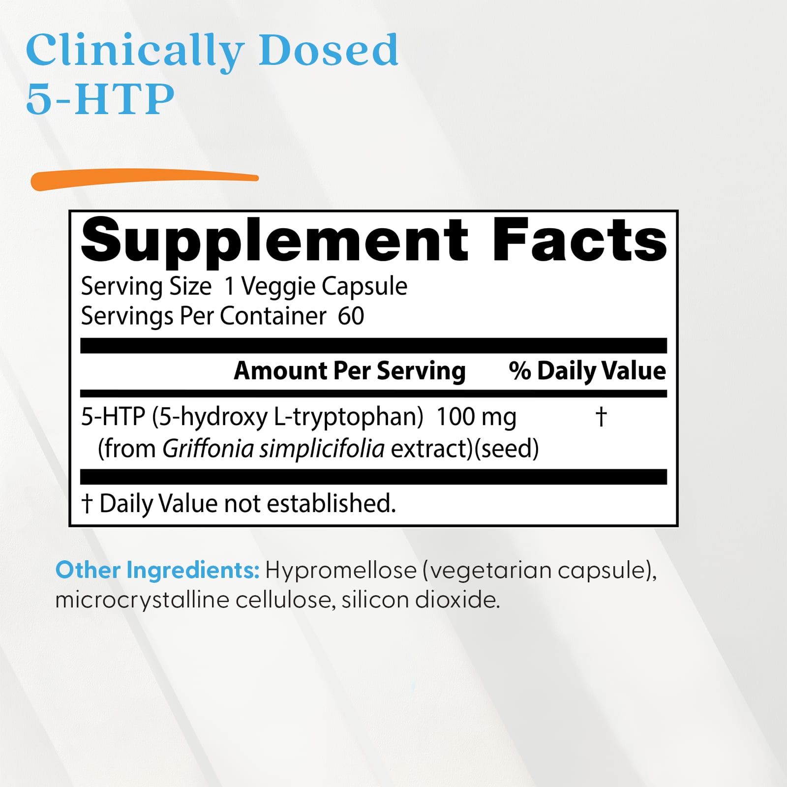 5-HTP Doctor's Best 5-HTP, 100 мг, 60 растительных капсул — фото 4